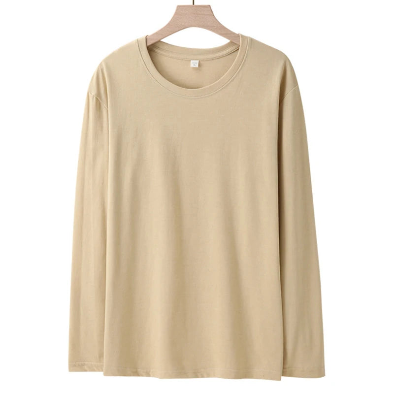 Men's 100% Cotton Long Sleeve Tee | Relaxed Fit | Sizes M–5XL
