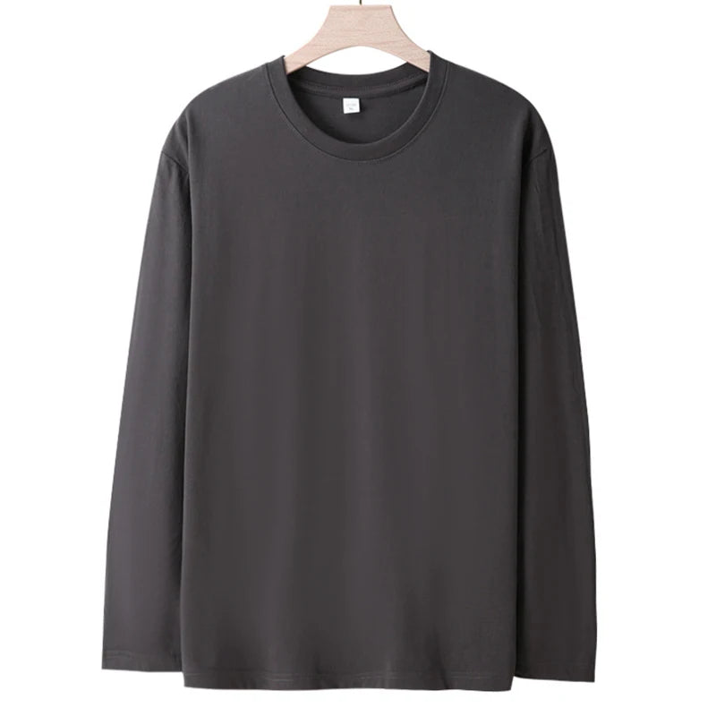 Men's 100% Cotton Long Sleeve Tee | Relaxed Fit | Sizes M–5XL