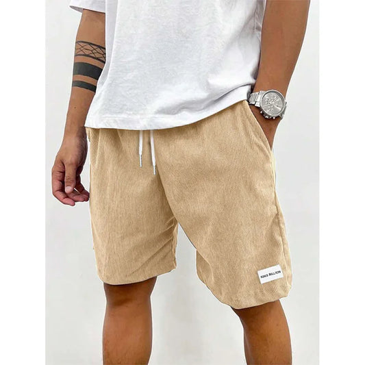 Summer Men Corduroy Casual Shorts