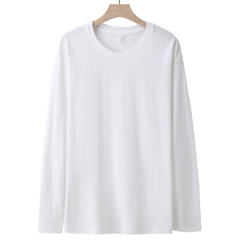 Men's 100% Cotton Long Sleeve Tee | Relaxed Fit | Sizes M–5XL
