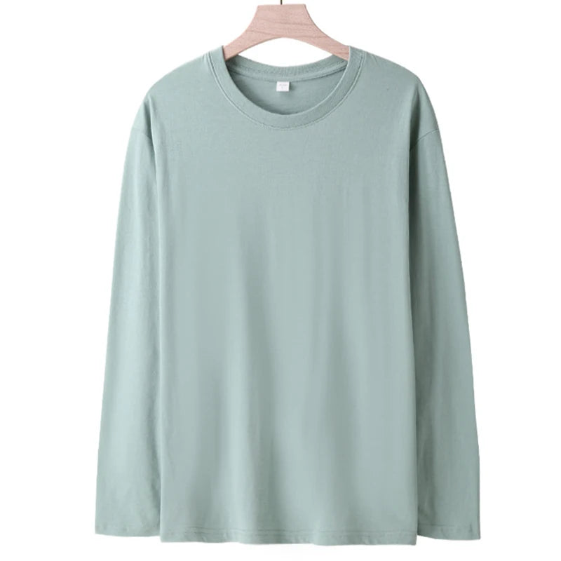 Men's 100% Cotton Long Sleeve Tee | Relaxed Fit | Sizes M–5XL