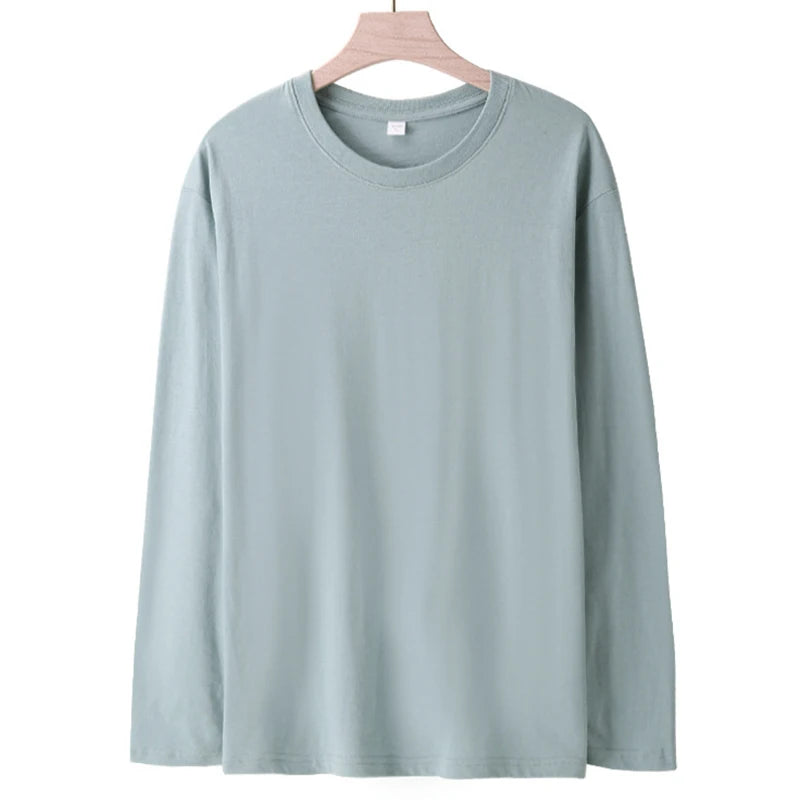 Men's 100% Cotton Long Sleeve Tee | Relaxed Fit | Sizes M–5XL