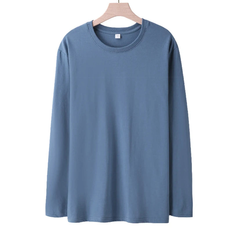 Men's 100% Cotton Long Sleeve Tee | Relaxed Fit | Sizes M–5XL