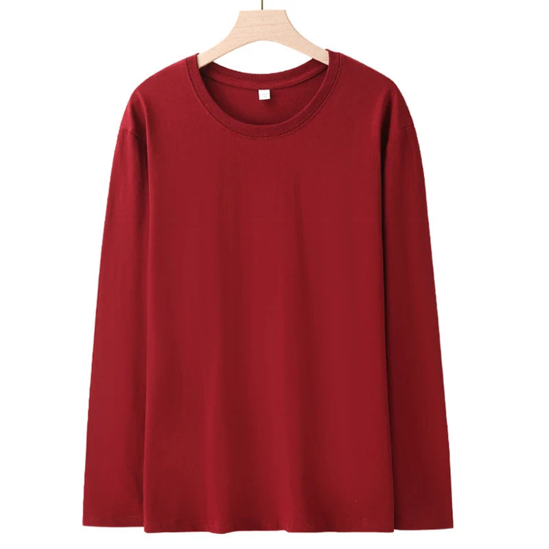Men's 100% Cotton Long Sleeve Tee | Relaxed Fit | Sizes M–5XL