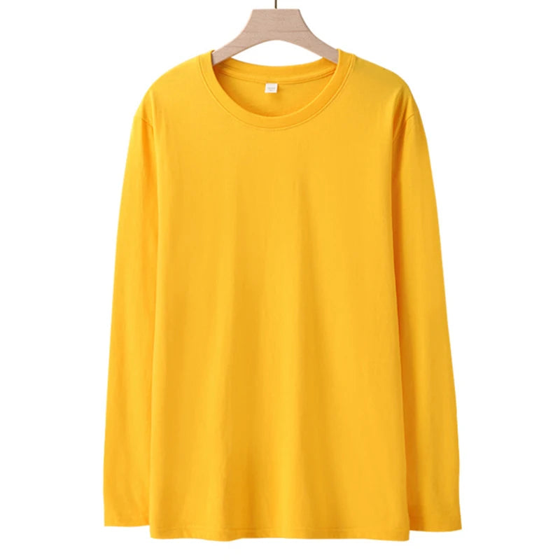 Men's 100% Cotton Long Sleeve Tee | Relaxed Fit | Sizes M–5XL