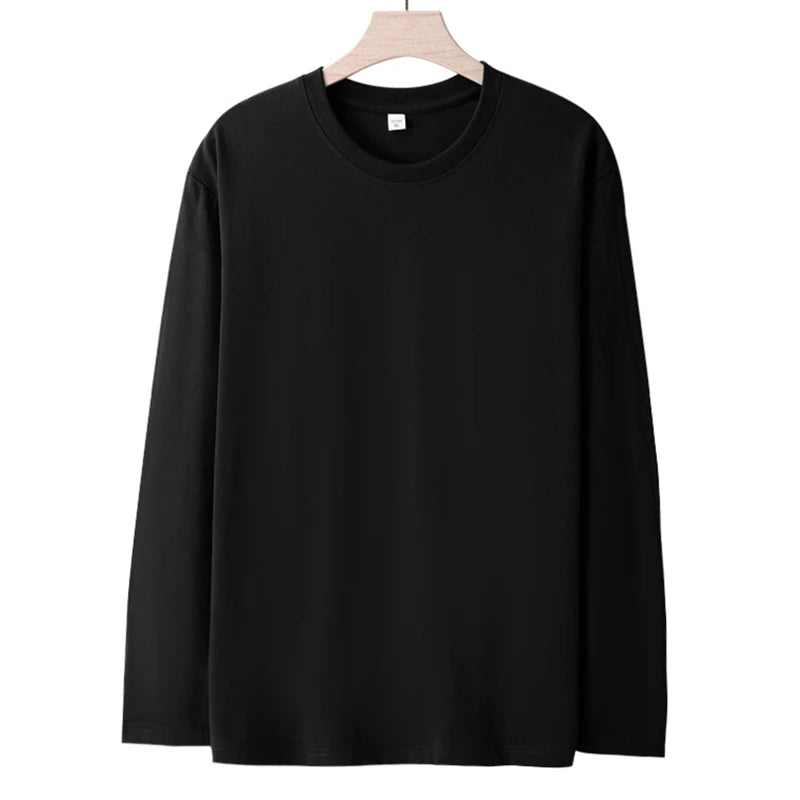 Men's 100% Cotton Long Sleeve Tee | Relaxed Fit | Sizes M–5XL