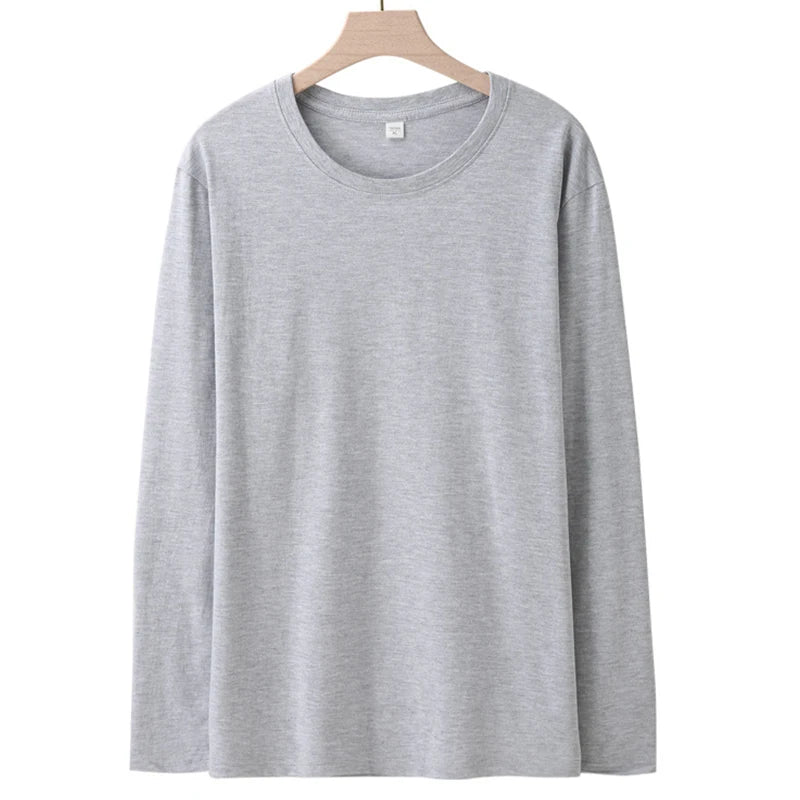 Men's 100% Cotton Long Sleeve Tee | Relaxed Fit | Sizes M–5XL